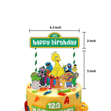 Load image into Gallery viewer, Cartoon Sesames Street Birthday Party Decor Elmo and Friends Theme Tablecloth Plate Balloon Set Cake Decor Baby Shower