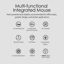 Load image into Gallery viewer, Lefon F33/F26C/F35B Trackball Mouse/ Bluetooth Ergonomic Mouse 2.4G Wireless Rechargeable Rollerball Mice for PC Office Drawing
