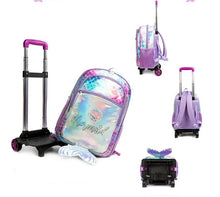 Load image into Gallery viewer, School Wheeled backpack Bag School bag with wheels Trolley Satchel bag Kids School Rolling backpack for girls School Trolley Bag