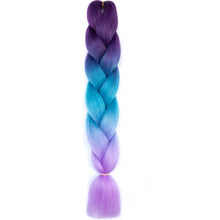 Load image into Gallery viewer, AZQUEEN 24 Inch Jumbo Braids Extensions Synthetic Braiding Hair Afro Ombre Color kanekalon Hair for Children Braid