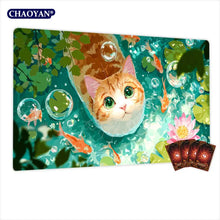 Load image into Gallery viewer, Pink lotus and orange cat Magic Card Battle Mat MTG Playmat Anti-slip Base 35X60CM Gathering Gaming Mats Board Game Mat for TCG