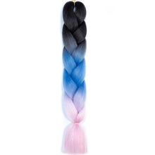 Load image into Gallery viewer, AZQUEEN 24 Inch Jumbo Braids Extensions Synthetic Braiding Hair Afro Ombre Color kanekalon Hair for Children Braid