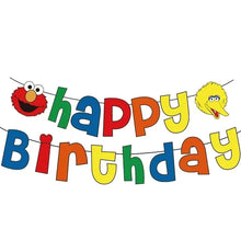 Load image into Gallery viewer, Cartoon Sesames Street Birthday Party Decor Elmo and Friends Theme Tablecloth Plate Balloon Set Cake Decor Baby Shower