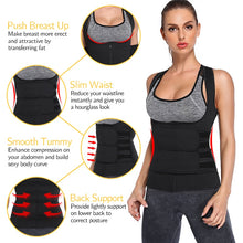 Load image into Gallery viewer, Women Waist Trainer Vest Corset Sauna Sweat Suit Compression Shirt Slimming Body Shaper Workout Tank Tops Weight Loss Shapewear