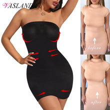 Load image into Gallery viewer, Women Shapewear Strapless Full Slips for Under Dresses Tummy Control Slips Slimming Skirts Full Body Shaper Seamless Underwear