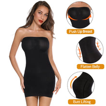 Load image into Gallery viewer, Women Shapewear Strapless Full Slips for Under Dresses Tummy Control Slips Slimming Skirts Full Body Shaper Seamless Underwear