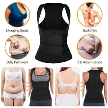 Load image into Gallery viewer, Women Waist Trainer Vest Corset Sauna Sweat Suit Compression Shirt Slimming Body Shaper Workout Tank Tops Weight Loss Shapewear
