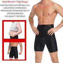 Load image into Gallery viewer, Mens Body Shaper Compression Shorts Waist Trainer Tummy Control Slimming Shapewear Modeling Girdle Anti Chafing Boxer Underwear