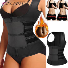 Load image into Gallery viewer, Women Waist Trainer Vest Corset Sauna Sweat Suit Compression Shirt Slimming Body Shaper Workout Tank Tops Weight Loss Shapewear
