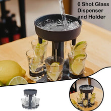 Load image into Gallery viewer, 6 Shot Glass Dispenser and Holder -Dispenser For Filling Liquids, Shots Dispenser Alcohol Dispenser Bottle Shots 114
