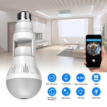 Load image into Gallery viewer, 1080P 360° Panoramic Camera Wifi Smart Light Bulb Security Video Surveillance Wireless