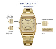Load image into Gallery viewer, Casio wear watch gold watch men top brand luxury Dual display Waterproof Quartz men watch Sport military WristWatch relog masculino
