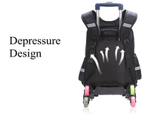 Load image into Gallery viewer, Kids Primary School wheeled backpack set with handbag School Trolley Backpack Bag Set School Rolling Luggage Backpack for Boys
