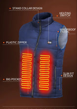 Load image into Gallery viewer, 9 Work Force Heated Vest Zones Electric Heated Jackets Men Women Sportswear Heated Coat Graphene Heat Coat USB Heating Jacket For Camping
