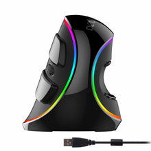 Load image into Gallery viewer, Delux M618 PLUS Ergonomics Vertical Gaming Mouse 6 Buttons 4000 DPI RGB Wired/Wireless Right Hand Mice For PC Laptop Computer
