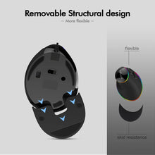 Load image into Gallery viewer, Delux M618 PLUS Ergonomics Vertical Gaming Mouse 6 Buttons 4000 DPI RGB Wired/Wireless Right Hand Mice For PC Laptop Computer
