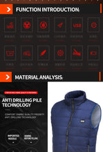 Load image into Gallery viewer, 9 Work Force Heated Vest Zones Electric Heated Jackets Men Women Sportswear Heated Coat Graphene Heat Coat USB Heating Jacket For Camping
