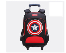 Load image into Gallery viewer, Kids Primary School wheeled backpack set with handbag School Trolley Backpack Bag Set School Rolling Luggage Backpack for Boys
