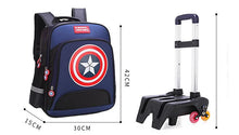 Load image into Gallery viewer, Kids Primary School wheeled backpack set with handbag School Trolley Backpack Bag Set School Rolling Luggage Backpack for Boys
