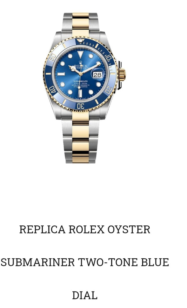 Rolex Replica Submariner Two Tone Blue Dial