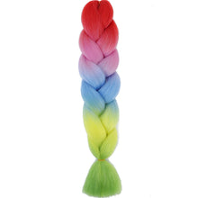 Load image into Gallery viewer, AZQUEEN 24 Inch Jumbo Braids Extensions Synthetic Braiding Hair Afro Ombre Color kanekalon Hair for Children Braid
