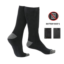 Load image into Gallery viewer, Winter Heated Socks With Battery Box Thermal Socks Women Men Heating Foot Warmer Electric Fever Socks Hiking Ski Warm Outdoor
