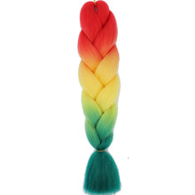 Load image into Gallery viewer, AZQUEEN 24 Inch Jumbo Braids Extensions Synthetic Braiding Hair Afro Ombre Color kanekalon Hair for Children Braid
