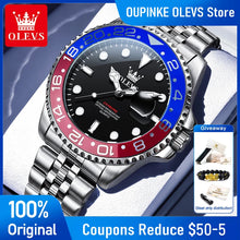 Load image into Gallery viewer, OLEVS 5657 Mens Watch Original Stainless Steel Date Quartz Watch Waterproof Luminous Sports Watches For Man Box Gifts Reloj

