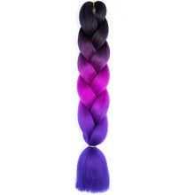 Load image into Gallery viewer, AZQUEEN 24 Inch Jumbo Braids Extensions Synthetic Braiding Hair Afro Ombre Color kanekalon Hair for Children Braid
