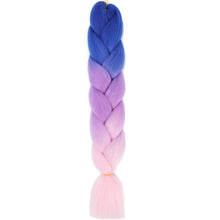 Load image into Gallery viewer, AZQUEEN 24 Inch Jumbo Braids Extensions Synthetic Braiding Hair Afro Ombre Color kanekalon Hair for Children Braid
