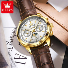 Load image into Gallery viewer, OLEVS 7117 New Automatic Man Watch Luxury Fashion Leather Strap Mechanical Watches for Men 24 Hour Moon Phase Calendar Men Watch
