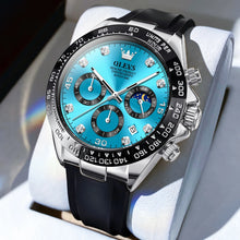 Load image into Gallery viewer, OLEVS 2875 Men's Watches Luxury Multifunctional Original Quartz Wirst Watch Man Waterproof Luminous Date Moon Phase Christmas
