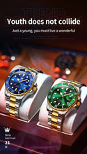 Load image into Gallery viewer, OLEVS 6650 Men Watch Classic Original Automatic Mechanical Watch For Man Zircon Scale Waterproof Luminous Stainless Steel Watch
