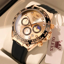 Load image into Gallery viewer, OLEVS 2875 Men's Watches Luxury Multifunctional Original Quartz Wirst Watch Man Waterproof Luminous Date Moon Phase Christmas
