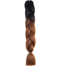 Load image into Gallery viewer, AZQUEEN 24 Inch Jumbo Braids Extensions Synthetic Braiding Hair Afro Ombre Color kanekalon Hair for Children Braid

