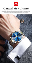 Load image into Gallery viewer, OLEVS 9970 Men Watch Original Brand Waterproof Luminous Quartz Watch Rhombus Mirror Stainless Steel Date-Day-Date Watch With Box
