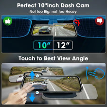 Load image into Gallery viewer, 9.66"IPS Touch Screen Mirror Dash Cam Front and Rear, 4K Dual Recording, AHD Backup Camera, Night Vision, G-Sensor. Limited Time
