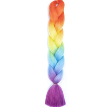 Load image into Gallery viewer, AZQUEEN 24 Inch Jumbo Braids Extensions Synthetic Braiding Hair Afro Ombre Color kanekalon Hair for Children Braid
