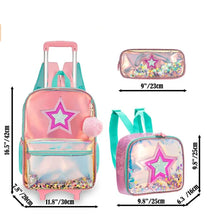 Load image into Gallery viewer, School Wheeled backpack Bag School bag with wheels Trolley Satchel bag Kids School Rolling backpack for girls School Trolley Bag
