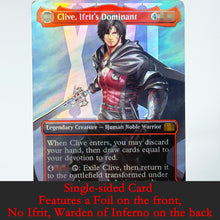Load image into Gallery viewer, FIN/FIC/FCA Commander Series Set Cloud Y'shtola Sephiroth Traveling Chocobo Ancient Copper Dragon HoloFoil Proxy Cards

