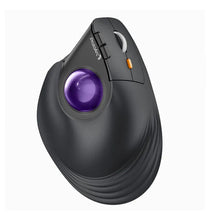 Load image into Gallery viewer, ProtoArc Vertical Wireless Trackball Mouse, EM05 NL Bluetooth Ergonomic Rollerball Mouse Rechargeable Computer Laptop Thumb Mice
