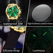 Load image into Gallery viewer, OLEVS 2875 Men's Watches Luxury Multifunctional Original Quartz Wirst Watch Man Waterproof Luminous Date Moon Phase Christmas
