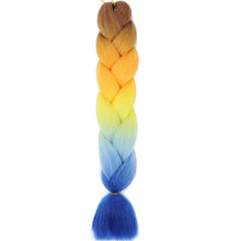 Load image into Gallery viewer, AZQUEEN 24 Inch Jumbo Braids Extensions Synthetic Braiding Hair Afro Ombre Color kanekalon Hair for Children Braid
