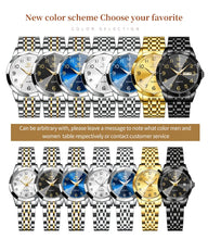Load image into Gallery viewer, OLEVS 9970 Men Watch Original Brand Waterproof Luminous Quartz Watch Rhombus Mirror Stainless Steel Date-Day-Date Watch With Box
