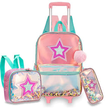 Load image into Gallery viewer, School Wheeled backpack Bag School bag with wheels Trolley Satchel bag Kids School Rolling backpack for girls School Trolley Bag
