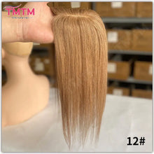 Load image into Gallery viewer, 100% Remy Human Hair Toppers For Women 7x11CM Straight Human Hair Topper With Clips 12 Inch Natural Looking Hairpieces Systems
