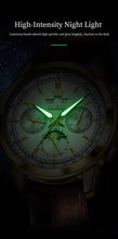 Load image into Gallery viewer, OLEVS 7117 New Automatic Man Watch Luxury Fashion Leather Strap Mechanical Watches for Men 24 Hour Moon Phase Calendar Men Watch
