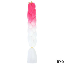 Load image into Gallery viewer, AZQUEEN 24 Inch Jumbo Braids Extensions Synthetic Braiding Hair Afro Ombre Color kanekalon Hair for Children Braid
