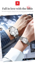 Load image into Gallery viewer, OLEVS 9970 Men Watch Original Brand Waterproof Luminous Quartz Watch Rhombus Mirror Stainless Steel Date-Day-Date Watch With Box
