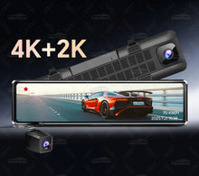 Load image into Gallery viewer, H8 4K+2K 11.26 Inch Rear View Mirror Dash Cam SONY IMX415 Car Dvr Camera  GPS WIFI Video Recording Super Night Vision Dual Lens
